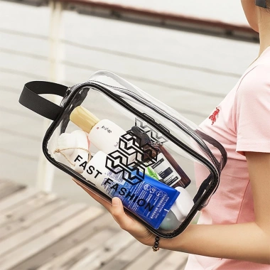 Túi Đựng Mỹ Phẩm Travel Trong Suốt Chống Thấm Nước PVC Tiện Dụng Bảo Vệ Đồ Cá Nhân 6