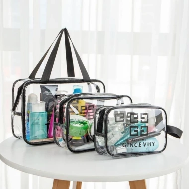 Túi Đựng Mỹ Phẩm Travel Trong Suốt Chống Thấm Nước PVC Tiện Dụng Bảo Vệ Đồ Cá Nhân 10