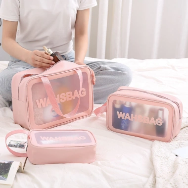 Túi đựng mỹ phẩm WASHBAG chống thấm nước cầm tay lớn, du lịch makeup cá nhân