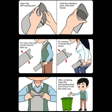 Túi đựng nước tiểu khẩn cấp SADYUELE - Bộ bột hấp thụ nhanh, dùng một lần, du lịch thiết yếu, giá 136.567 VND