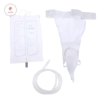 Túi đựng nước tiểu nam Aacar silicone ống thông, phễu tái sử dụng