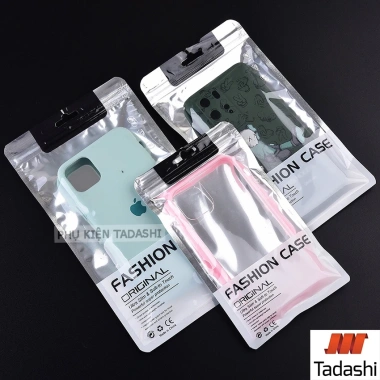Túi đựng ốp điện thoại có khóa kéo, chống thấm nước, thẩm mỹ, zip bạc đẹp