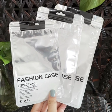 Túi đựng ốp điện thoại có khóa kéo, chống thấm nước, thẩm mỹ, zip bạc đẹp