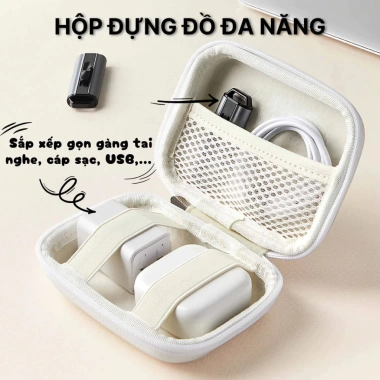 Túi đựng phụ kiện chống sốc đa năng bảo vệ máy ảnh, cáp sạc, ổ cứng chỉ 118k 2
