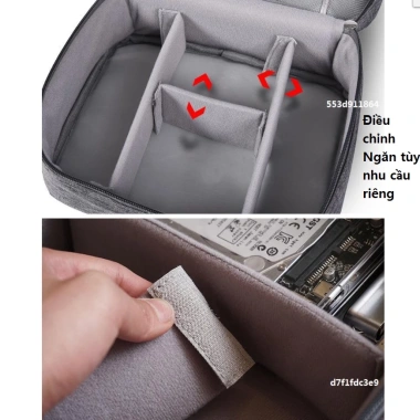 Túi Đựng Phụ Kiện Công Nghệ Đa Năng – Pin, Cáp, Tai Nghe, USB, Mỹ Phẩm – 89k