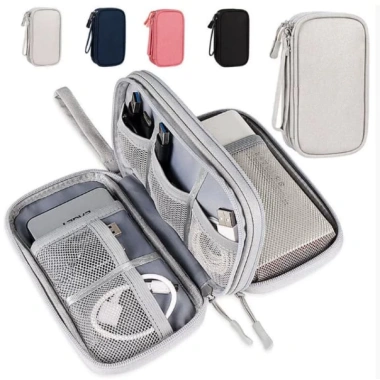 Túi đựng phụ kiện đa năng 2 ngăn chống sốc - Hộp dây sạc, tai nghe, chỉ 65.000 VND 2