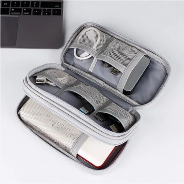 Túi đựng phụ kiện đa năng 2 ngăn chống sốc - Hộp dây sạc, tai nghe, chỉ 65.000 VND 3