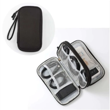 Túi đựng phụ kiện đa năng 2 ngăn chống sốc - Hộp dây sạc, tai nghe, chỉ 65.000 VND 6