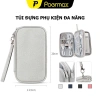 Túi đựng phụ kiện đa năng Poermax chống sốc, nhiều ngăn bảo vệ thiết bị - hộp dây sạc, tai nghe, 25.000 VND