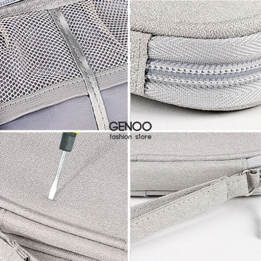 Túi đựng phụ kiện di động chống nước da, bảo vệ điện thoại, cáp, tai nghe - 40.000₫
