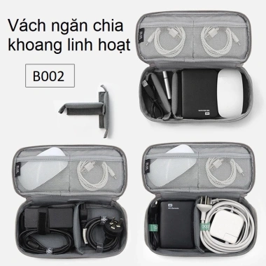 Túi đựng phụ kiện điện tử Baona Boona dạng dọc, chứa ổ cứng, pin dự phòng, dây sạc laptop B001 – Giá 135.000