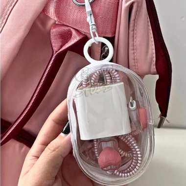 Túi Đựng Phụ Kiện Điện Tử Đa Năng Trong Suốt Hộp Sạc Cáp Tai Nghe Mini 39k GGStore