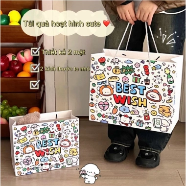 Túi Đựng Quà Sinh Nhật & Giáng Sinh - Nhiều Màu, Dễ Thương, Cỡ To, Quai Xách, Chống Nước 22.800đ 2