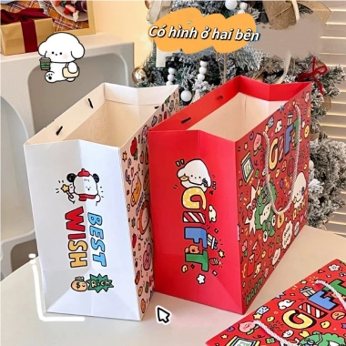 Túi Đựng Quà Sinh Nhật & Giáng Sinh - Nhiều Màu, Dễ Thương, Cỡ To, Quai Xách, Chống Nước 22.800đ 4