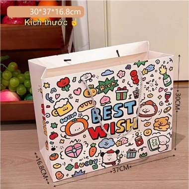 Túi Đựng Quà Sinh Nhật & Giáng Sinh - Nhiều Màu, Dễ Thương, Cỡ To, Quai Xách, Chống Nước 22.800đ 10