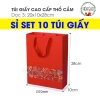 Túi đựng quà Tết 10 túi giấy đỏ thổ cẩm cao cấp - Giá ưu đãi 117.000đ 10