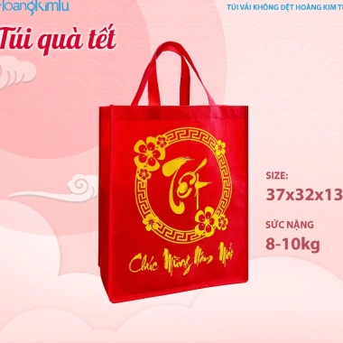 Túi Đựng Quà Tết Chúc Mừng Năm Mới - Vải Không Dệt Giá Xưởng, Thùng Bia, 100k