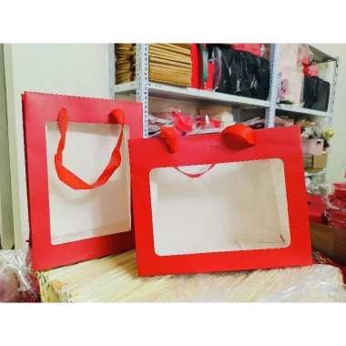 Túi đựng quà Tết cửa sổ mica trong suốt - Quà tặng lễ hội, giá 22.000₫ 6