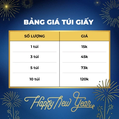 Túi Đựng Quà Xuân Sang Rộn Ràng Giấy I250 Dày Cứng Kèm Dây Quai Xách Giá 15.000đ