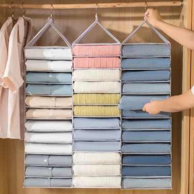 Túi đựng quần áo chia ngăn Living C – Móc treo tủ, tiết kiệm không gian, 51.000đ