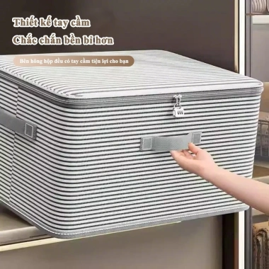 Túi Đựng Quần Áo Gấp Gọn DREAMOFLOVE Thùng Vải Đa Năng Có Nắp, Giá 89.700 VND 2