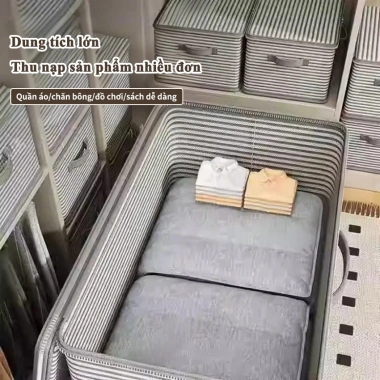 Túi Đựng Quần Áo Gấp Gọn DREAMOFLOVE Thùng Vải Đa Năng Có Nắp, Giá 89.700 VND 5