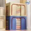 Túi Đựng Quần Áo Khung Thép 110L Đa Năng, Hộp Vải Cotton Cao Cấp, Tiện Lợi