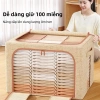 Túi Đựng Quần Áo Khung Thép 110L Đa Năng, Hộp Vải Cotton Cao Cấp, Tiện Lợi 2