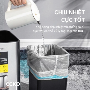 Túi đựng rác CCKO CK9.602 dây rút, cuộn đa kích 5L-40L, chịu lực cao, giá 120k