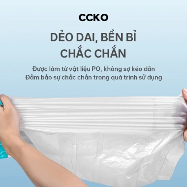 Túi đựng rác CCKO CK9.602 dây rút, cuộn đa kích 5L-40L, chịu lực cao, giá 120k