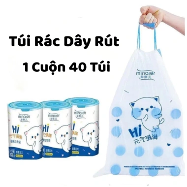 Túi đựng rác cuộn 40 túi dai, dây rút chống rò rỉ, không bám bẩn 45x50cm Giá 39.500₫ 2 Túi đựng rác cuộn 40 túi dai, dây rút chống rò rỉ, không bám bẩn 45x50cm Giá 39.500₫ 2