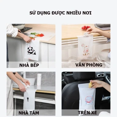 Túi đựng rác dán xe ô tô siêu dính, chống rò rỉ nước, tiện lợi sạch sẽ 9.000₫