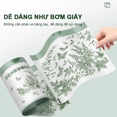 Túi đựng rác dây rút 32 túi cực dày dai, khóa kéo chống rò rỉ, giá ưu đãi 28.000đ