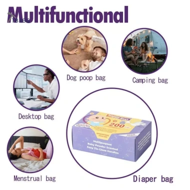 Túi Đựng Rác Di Động Tạ Nappy 100/200 Chiếc, Thơm, Vệ Sinh, Nữ Tính, Giá Ưu Đãi
