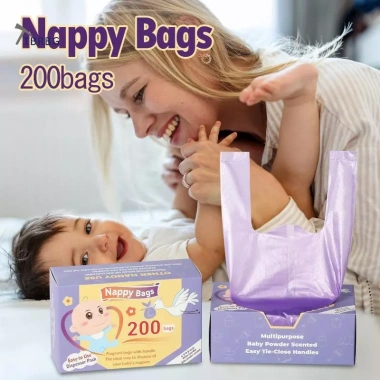 Túi Đựng Rác Di Động Tạ Nappy 100/200 Chiếc, Thơm, Vệ Sinh, Nữ Tính, Giá Ưu Đãi
