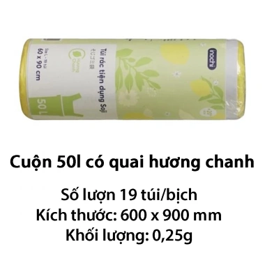 Túi đựng rác hương chanh và lavender tự huỷ, có quai 10L-50L - giá 27.300₫ 10