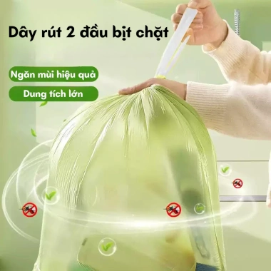 Túi đựng rác hương ngải 100 túi - Thơm mùi đuổi muỗi, côn trùng, an toàn sức khỏe, giá 35.000₫