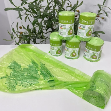Túi đựng rác hương ngải cứu 50 túi - siêu dai, dây rút, xua đuổi ruồi muỗi 3