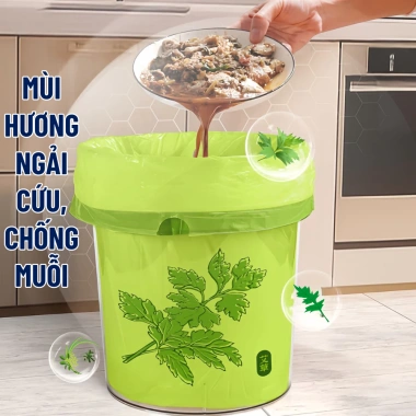Túi đựng rác hương ngải cứu dai, dây rút, xua đuổi ruồi muỗi côn trùng tiện lợi