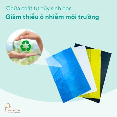 Túi đựng rác không quai, 4 màu phân loại (xanh, đen, vàng, trắng) 1kg - Tiện lợi 5