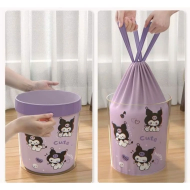Túi đựng rác Kuromi đáng yêu - Sét 3 cuộn tự phân hủy, bảo vệ môi trường, 25.000₫