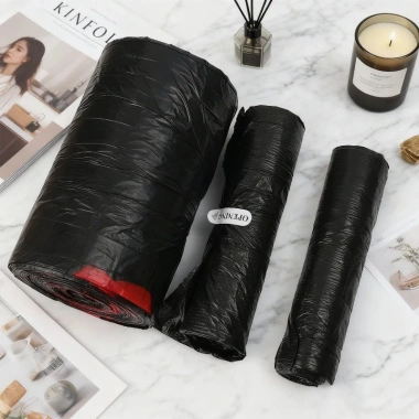 Túi đựng rác màu đen, tay cầm, dây rút dày – Dùng một lần dày, chỉ 49.422₫ 8