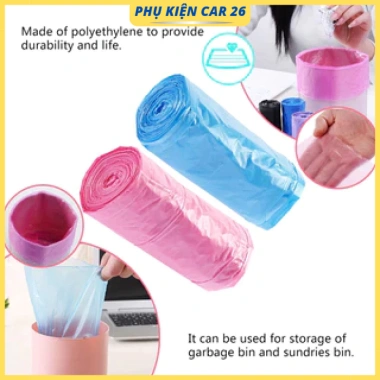 Túi đựng rác mini đa năng 1 cuộn 15 túi sinh học - phù hợp cho xe hơi, văn phòng - giá chỉ 30.000₫