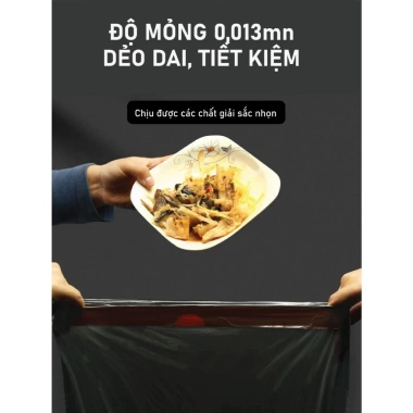 Túi đựng rác quai rút 45x50 cm siêu dai tự phân hủy 75 túi/cuộn Đen giảm giá 38.000₫