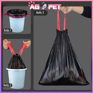 Túi đựng rác quai rút tiện lợi 45x50 cm - Siêu dai tự phân hủy, giá 38.000 VND