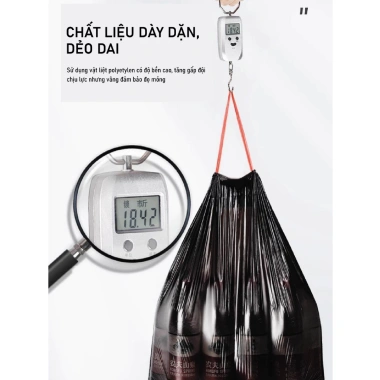 Túi đựng rác quai rút tiện lợi 45x50 cm - Siêu dai tự phân hủy, giá 38.000 VND 3 Túi đựng rác quai rút tiện lợi 45x50 cm - Siêu dai tự phân hủy, giá 38.000 VND 3