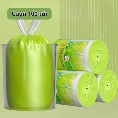 Túi đựng rác siêu dai dây rút, 100 túi hương ngải cứu xua đuổi ruồi muỗi Daria
