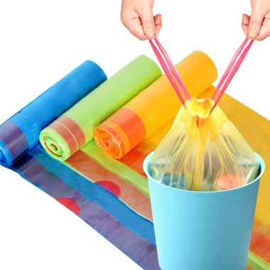 Túi đựng rác sinh học dây rút tự phân hủy – 1 cuộn 15 túi, giá chỉ 12.000₫