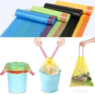 Túi đựng rác sinh học dây rút tự phân hủy – 1 cuộn 15 túi, giá chỉ 12.000₫
