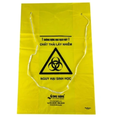 Túi đựng rác thải y tế cao cấp 1kg dây rút tiện lợi, chịu lực mạnh, an toàn 8